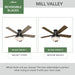 Mill Valley 52" Ceiling Fan-Fans-Hunter-Lighting Design Store
