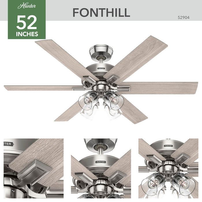 Fonthill 52"Ceiling Fan-Fans-Hunter-Lighting Design Store