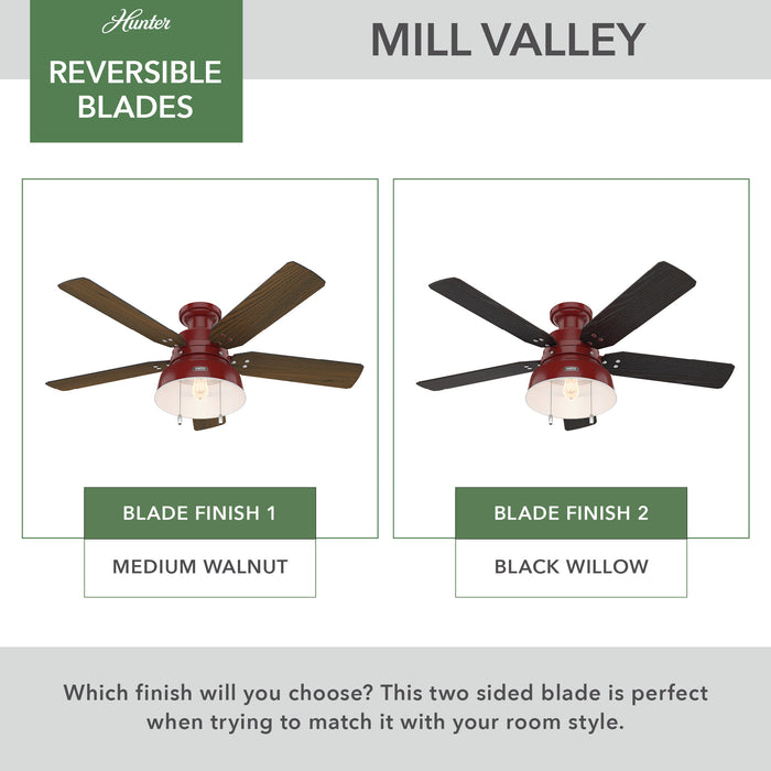 Mill Valley 52" Ceiling Fan-Fans-Hunter-Lighting Design Store