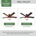 Mill Valley 52" Ceiling Fan-Fans-Hunter-Lighting Design Store