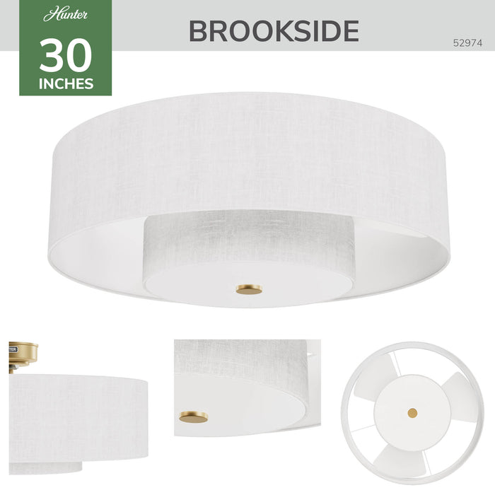 Brookside 30"Ceiling Fan Luxe Gold-Flush Mounts-Hunter-Lighting Design Store