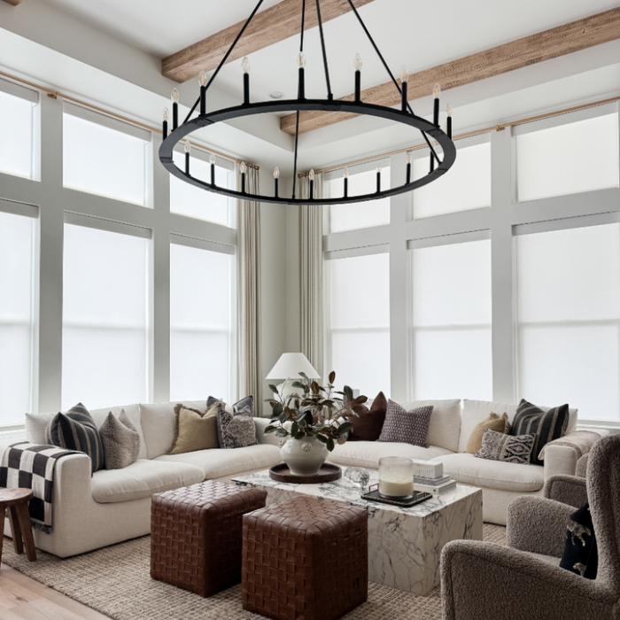 Pearson 20 Light Chandelier Black Iron