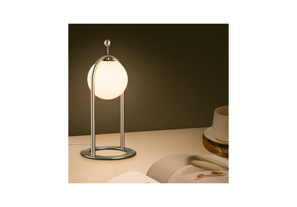 Tubicen - T140009 - Linglong L Table Lampe - Satin Nickel