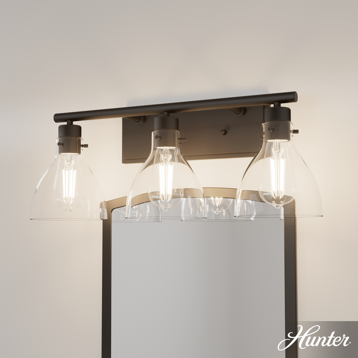 Van Nuys Three Light Bathroom Vanity-Bathroom Fixtures-Hunter-Lighting Design Store