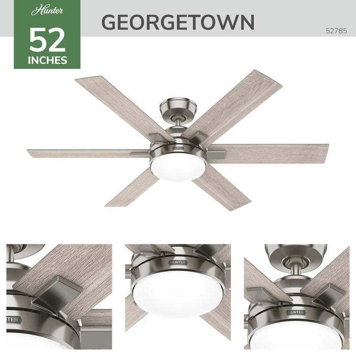 Georgetown 52"Ceiling Fan-Fans-Hunter-Lighting Design Store