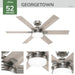 Georgetown 52"Ceiling Fan-Fans-Hunter-Lighting Design Store