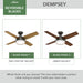 Dempsey 44" Ceiling Fan-Fans-Hunter-Lighting Design Store