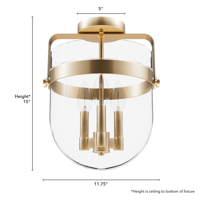 Karloff Semi-Flush Mount-Semi-Flush Mts.-Hunter-Lighting Design Store