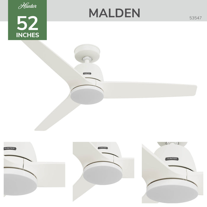 Malden 52"Ceiling Fan-Fans-Hunter-Lighting Design Store