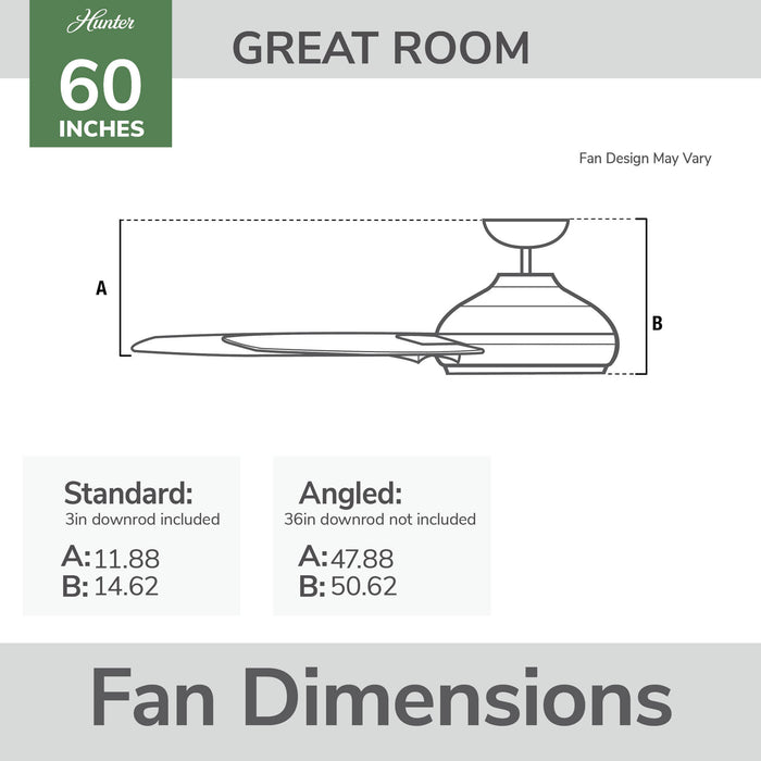 Cassius 60"Ceiling Fan-Fans-Hunter-Lighting Design Store