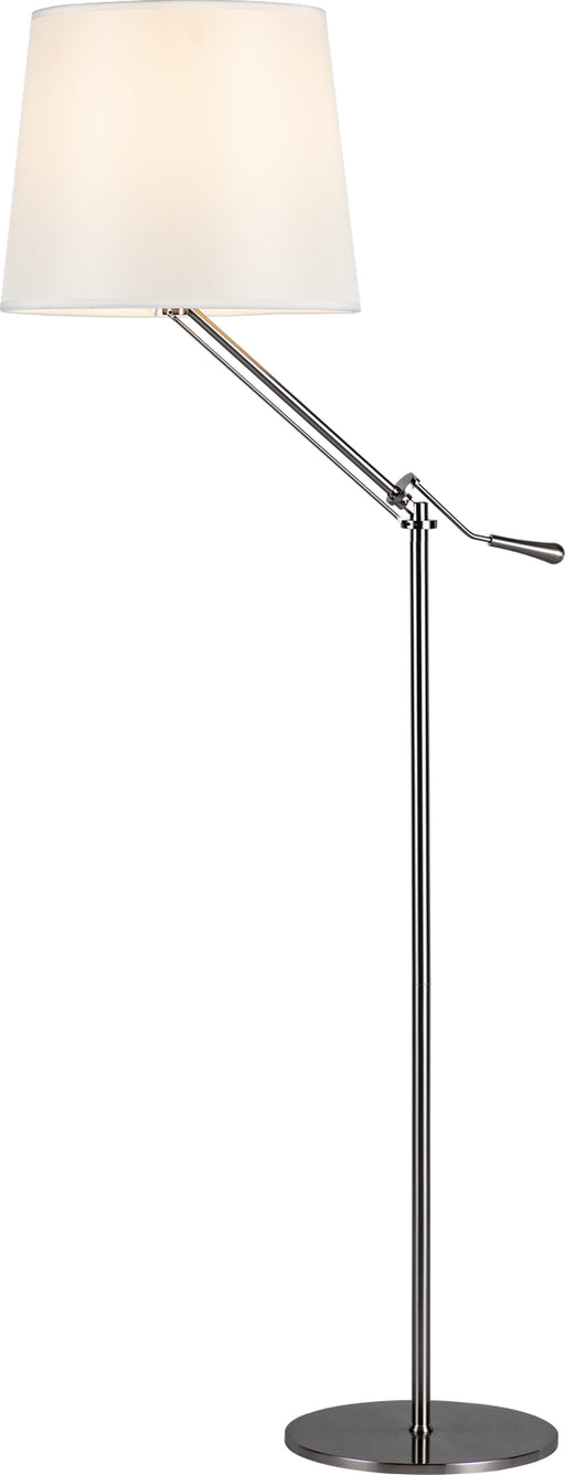 PageOne - PF150082-SN/WH - One Light Floor Lamp - Nero - Satin Nickle