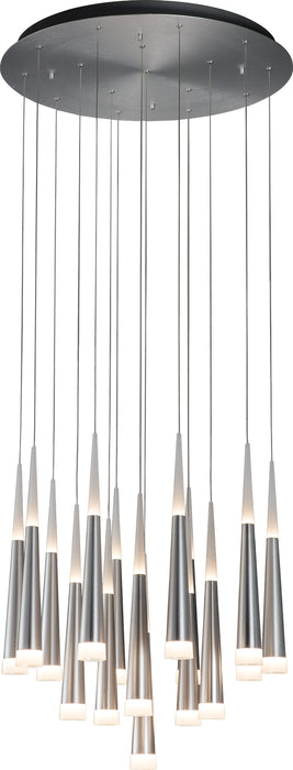 PageOne - PP120105-AL - LED Chandelier - Meteor - Brushed Aluminum