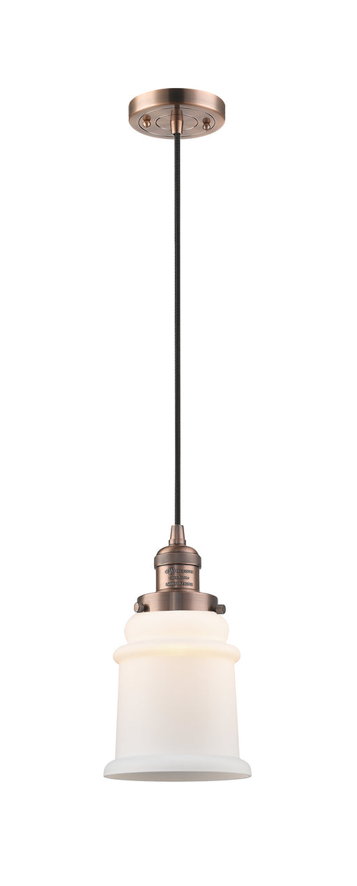 Innovations - 201C-AC-G181-LED - LED Mini Pendant - Franklin Restoration - Antique Copper