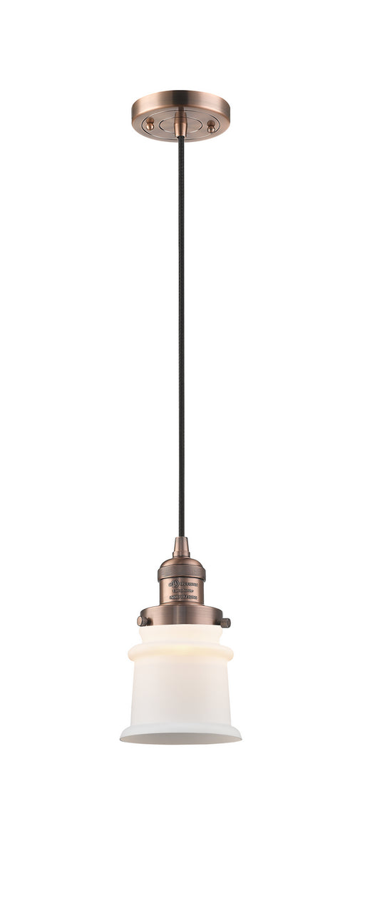 Innovations - 201C-AC-G181S - One Light Mini Pendant - Franklin Restoration - Antique Copper