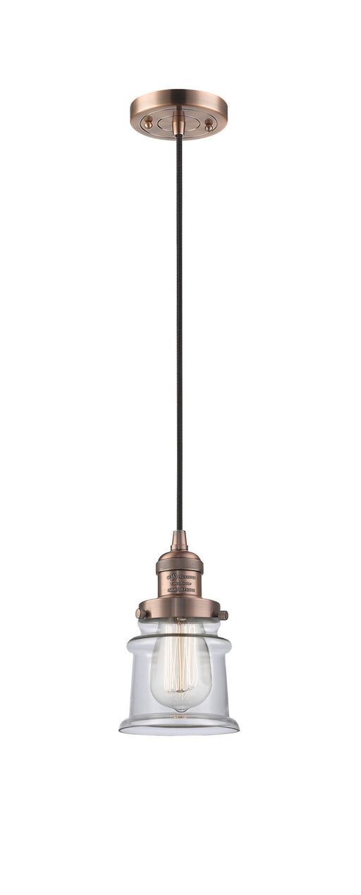 Innovations - 201C-AC-G182S - One Light Mini Pendant - Franklin Restoration - Antique Copper
