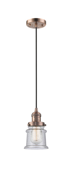 Innovations - 201C-AC-G184S-LED - LED Mini Pendant - Franklin Restoration - Antique Copper