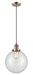 Innovations - 201C-AC-G202-10 - One Light Mini Pendant - Franklin Restoration - Antique Copper