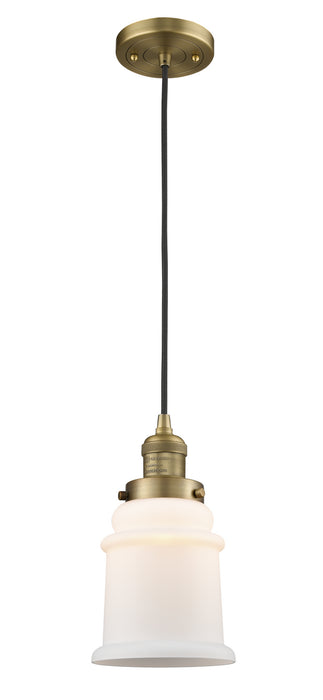 Innovations - 201C-BB-G181-LED - LED Mini Pendant - Franklin Restoration - Brushed Brass
