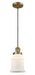 Innovations - 201C-BB-G181-LED - LED Mini Pendant - Franklin Restoration - Brushed Brass