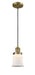 Innovations - 201C-BB-G181S - One Light Mini Pendant - Franklin Restoration - Brushed Brass