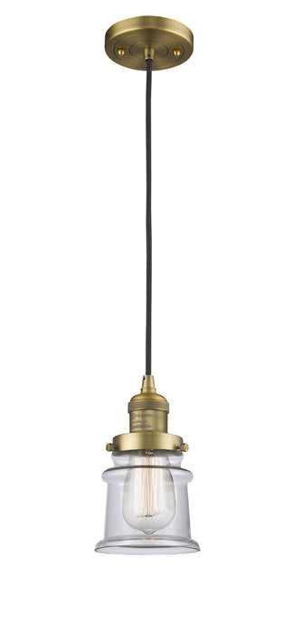 Innovations - 201C-BB-G182S - One Light Mini Pendant - Franklin Restoration - Brushed Brass