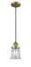 Innovations - 201C-BB-G182S - One Light Mini Pendant - Franklin Restoration - Brushed Brass