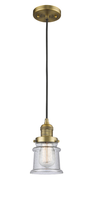 Innovations - 201C-BB-G184S-LED - LED Mini Pendant - Franklin Restoration - Brushed Brass