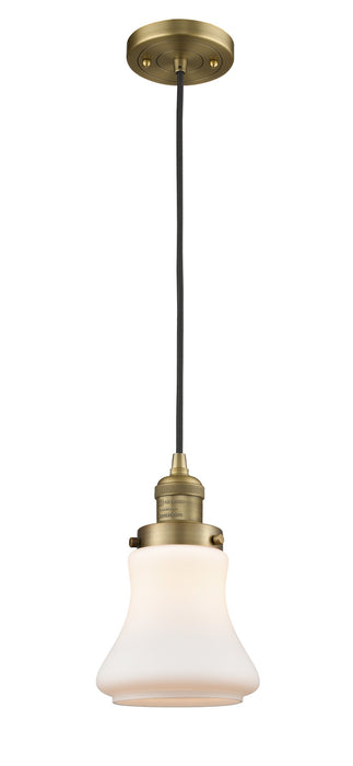 Innovations - 201C-BB-G191-LED - LED Mini Pendant - Franklin Restoration - Brushed Brass