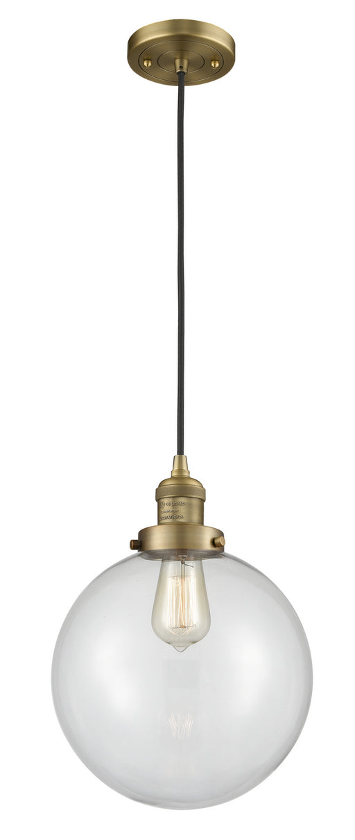 Innovations - 201C-BB-G202-10 - One Light Mini Pendant - Franklin Restoration - Brushed Brass