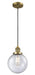 Innovations - 201C-BB-G204-8 - One Light Mini Pendant - Franklin Restoration - Brushed Brass