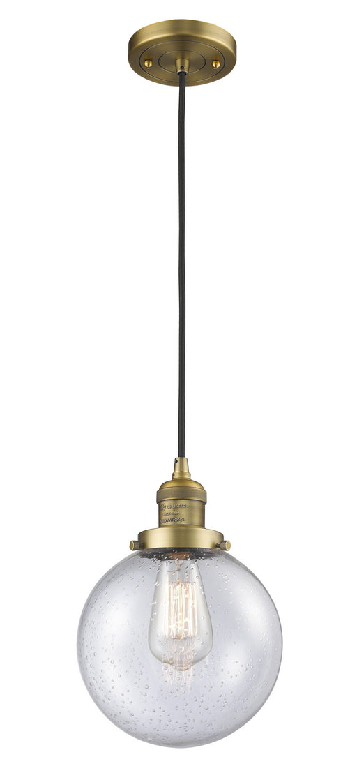 Innovations - 201C-BB-G204-8-LED - LED Mini Pendant - Franklin Restoration - Brushed Brass