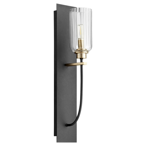 Quorum - 507-1-6980 - One Light Wall Mount - Espy - Noir w/ Aged Brass