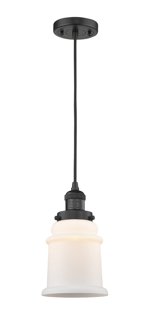 Innovations - 201C-BK-G181-LED - LED Mini Pendant - Franklin Restoration - Matte Black