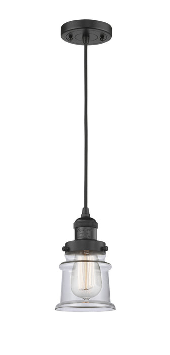 Innovations - 201C-BK-G182S - One Light Mini Pendant - Franklin Restoration - Matte Black