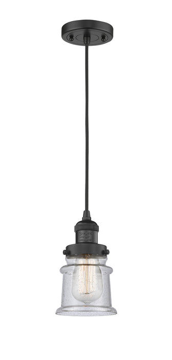 Innovations - 201C-BK-G184S - One Light Mini Pendant - Franklin Restoration - Matte Black