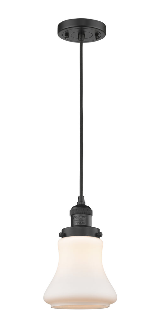 Innovations - 201C-BK-G191-LED - LED Mini Pendant - Franklin Restoration - Matte Black