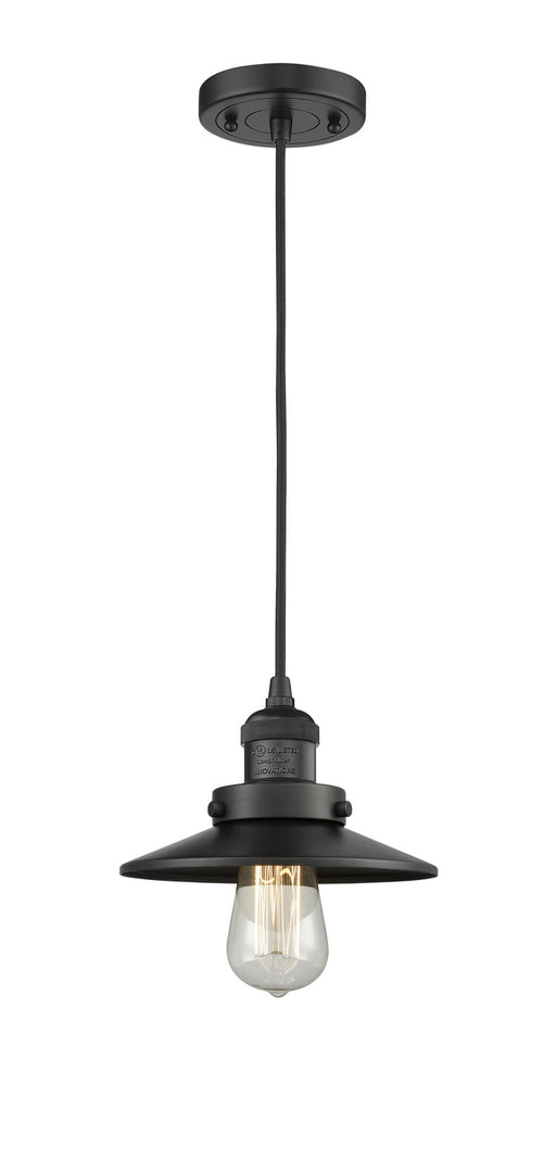 Innovations - 201C-BK-M6-LED - LED Mini Pendant - Franklin Restoration - Matte Black