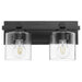 Quorum - 5669-2-269 - Two Light Wall Mount - Noir w/ Clear/Seeded