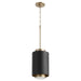 Quorum - 8008-6980 - One Light Pendant - Noir / Aged Brass