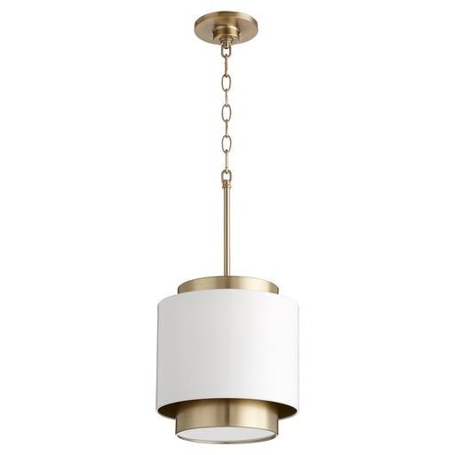 Drum Pendants One Light Pendant Studio White