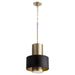 Quorum - 8011-6980 - One Light Pendant - Noir / Aged Brass