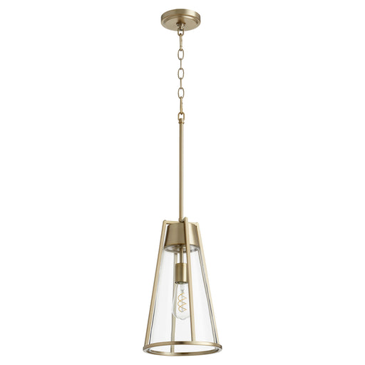 Quorum - 826-80 - One Light Pendant - Aged Brass w/ Clear
