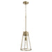 Quorum - 826-80 - One Light Pendant - Aged Brass w/ Clear