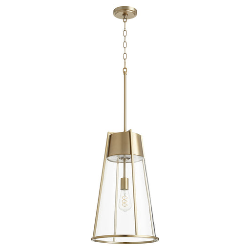 Quorum - 828-80 - One Light Pendant - Aged Brass w/ Clear