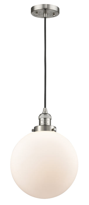 Innovations - 201C-SN-G201-10 - One Light Mini Pendant - Franklin Restoration - Brushed Satin Nickel