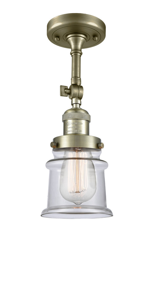 Innovations - 201F-AB-G182S - One Light Semi-Flush Mount - Franklin Restoration - Antique Brass