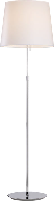 PageOne - PF050481-CM/WH - One Light Floor Lamp - Sleeker - Polished Chrome