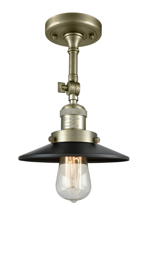 Innovations - 201F-AB-M6 - One Light Semi-Flush Mount - Franklin Restoration - Antique Brass