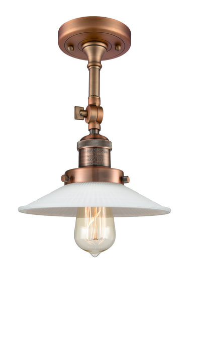 Innovations - 201F-AC-G1 - One Light Semi-Flush Mount - Franklin Restoration - Antique Copper