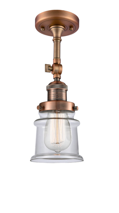 Innovations - 201F-AC-G182S - One Light Semi-Flush Mount - Franklin Restoration - Antique Copper